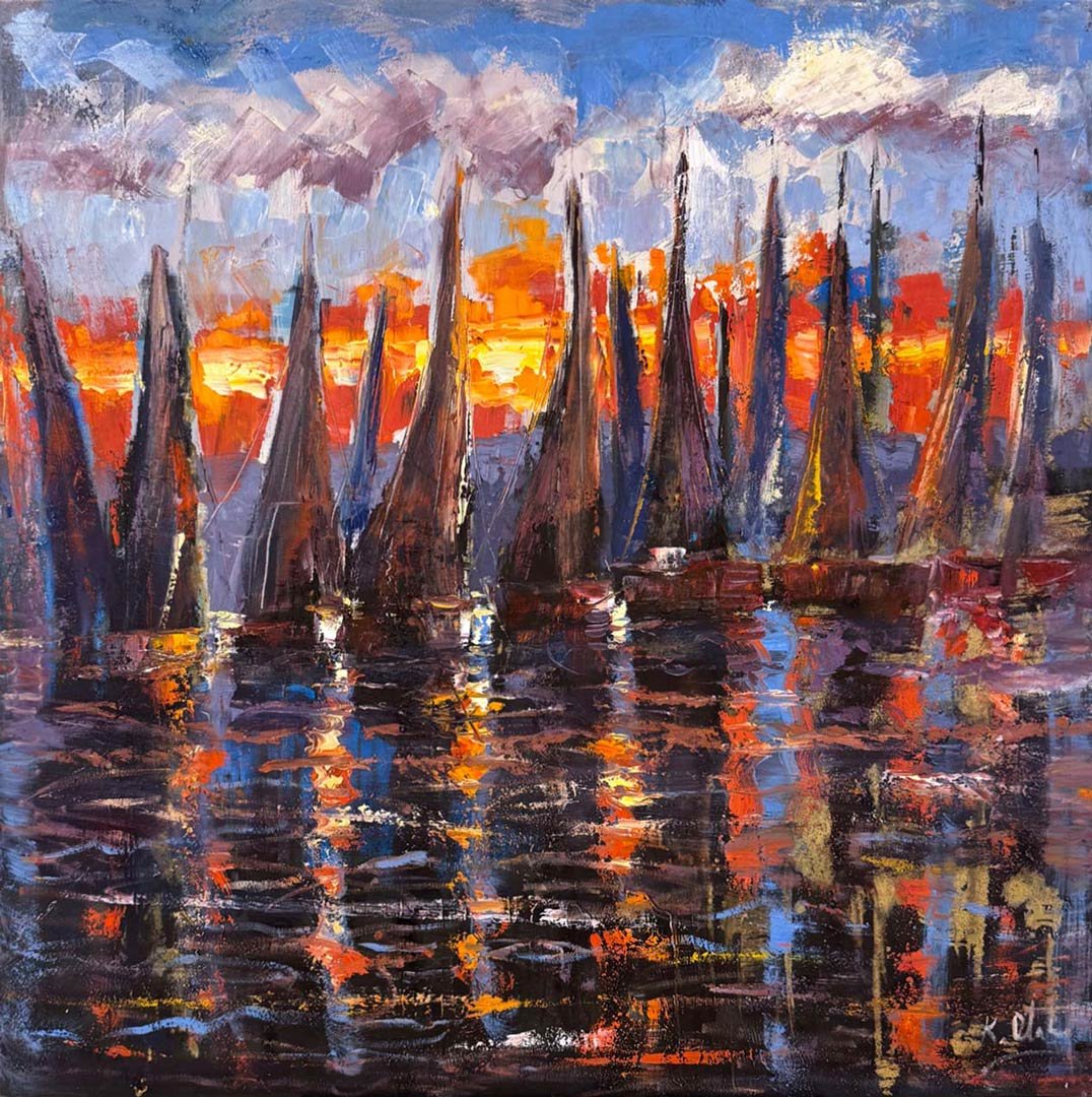 Alacakaranlık Yelkenleri Yağlı Boya Tablosu