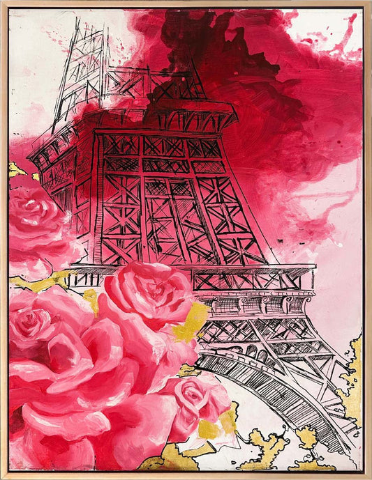 Paris'te Aşk Yağlı Boya Tablosu Simurg Sanatevi
