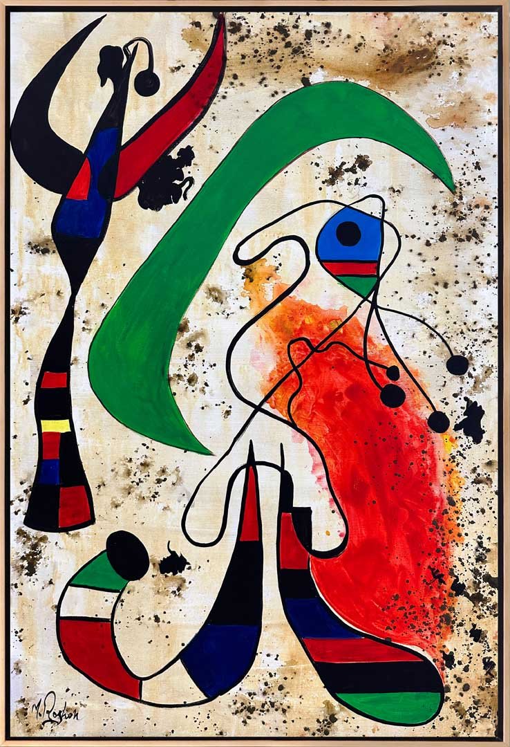 絵画 Mirror_Oil No.1 Joan Miro-Night Yağlı Boya Tablosu | Simurg Sanatevi