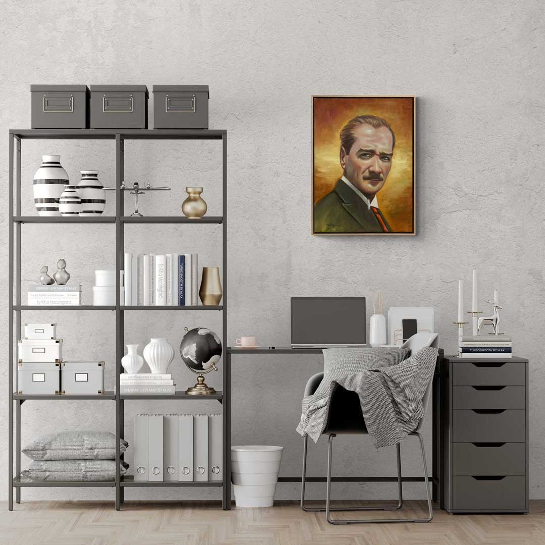 Önderin İzinde Yağlı Boya Tablosu Simurg Sanatevi