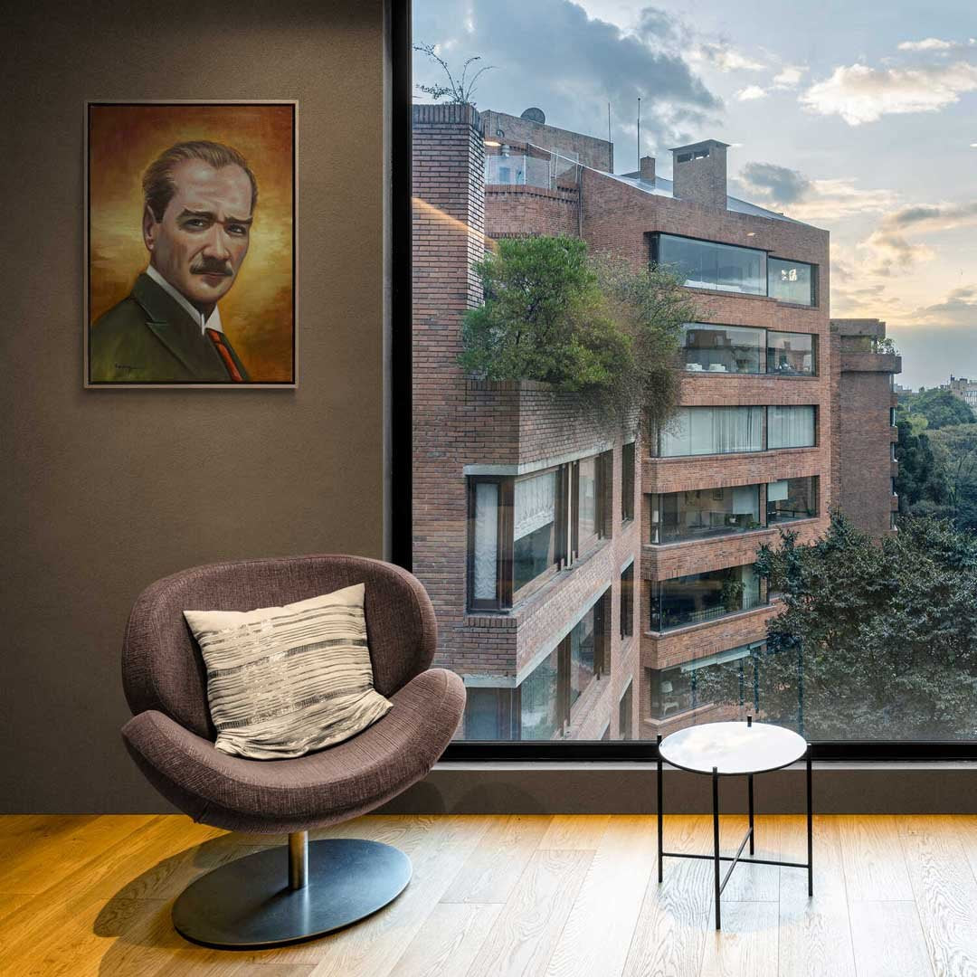 Önderin İzinde Yağlı Boya Tablosu Simurg Sanatevi