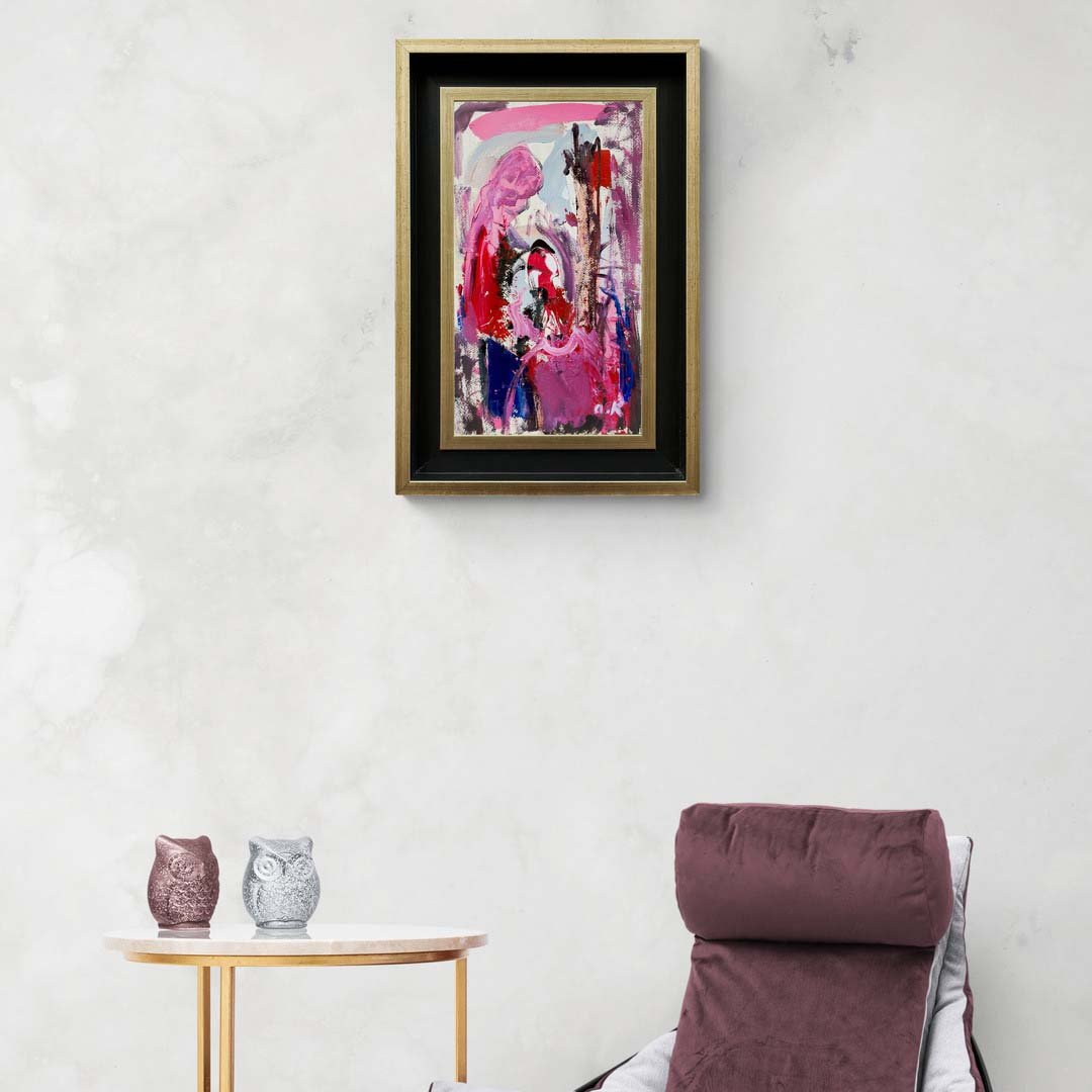 Renkli Sevgi Yağlı Boya Tablosu Simurg Sanatevi