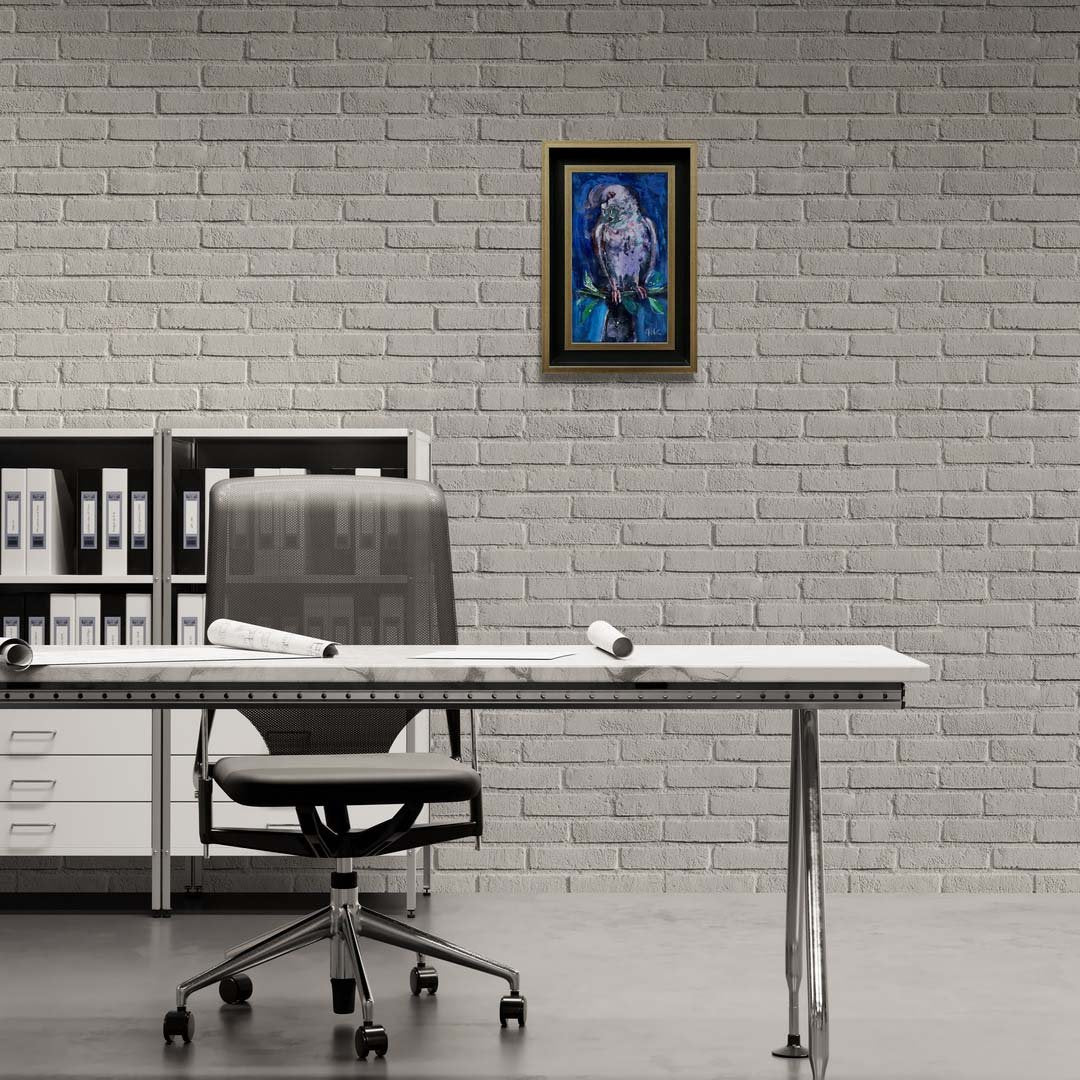 Daldaki Güvercin Yağlı Boya Tablosu Simurg Sanatevi