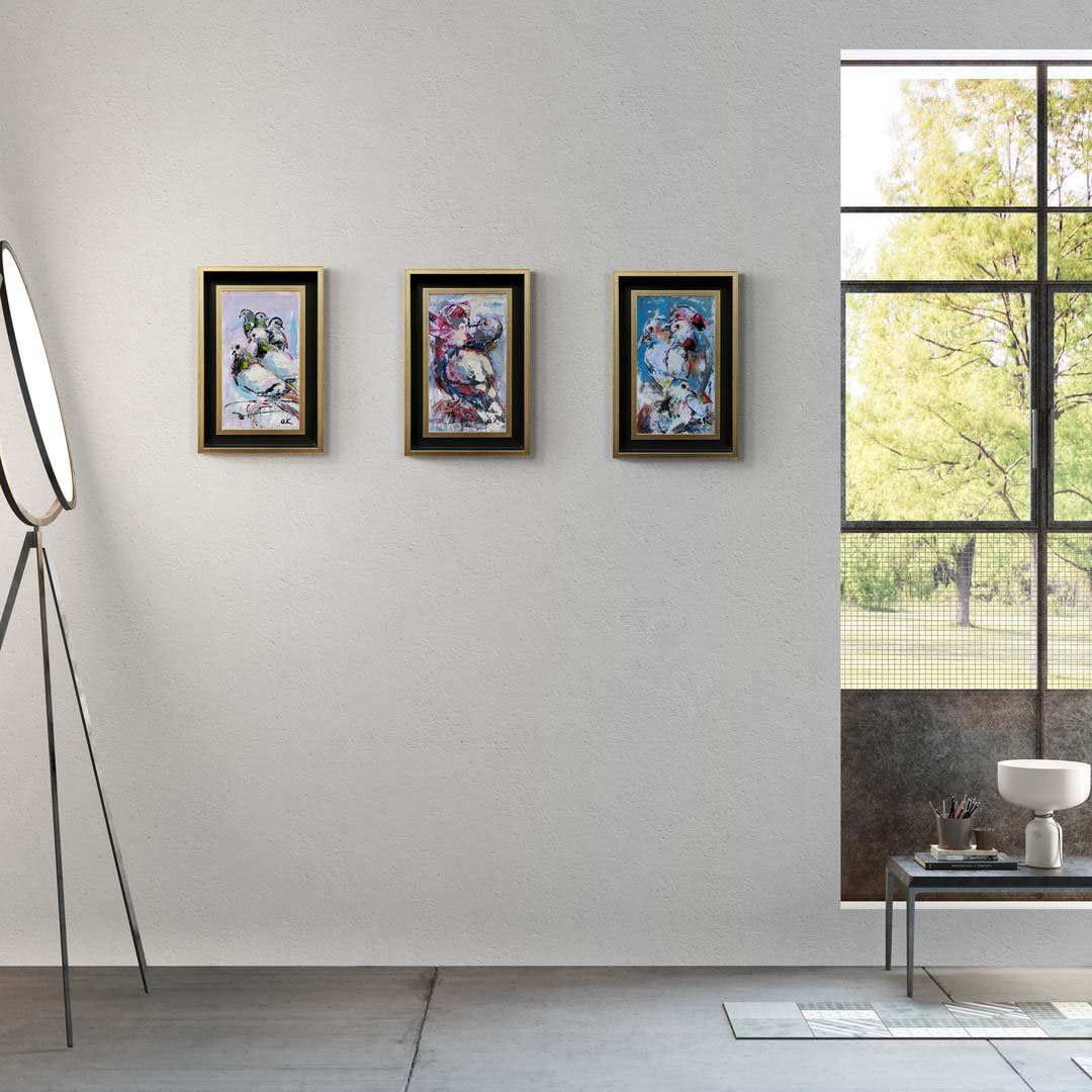 Güvercinlerin İncelikleri Yağlı Boya Tablosu