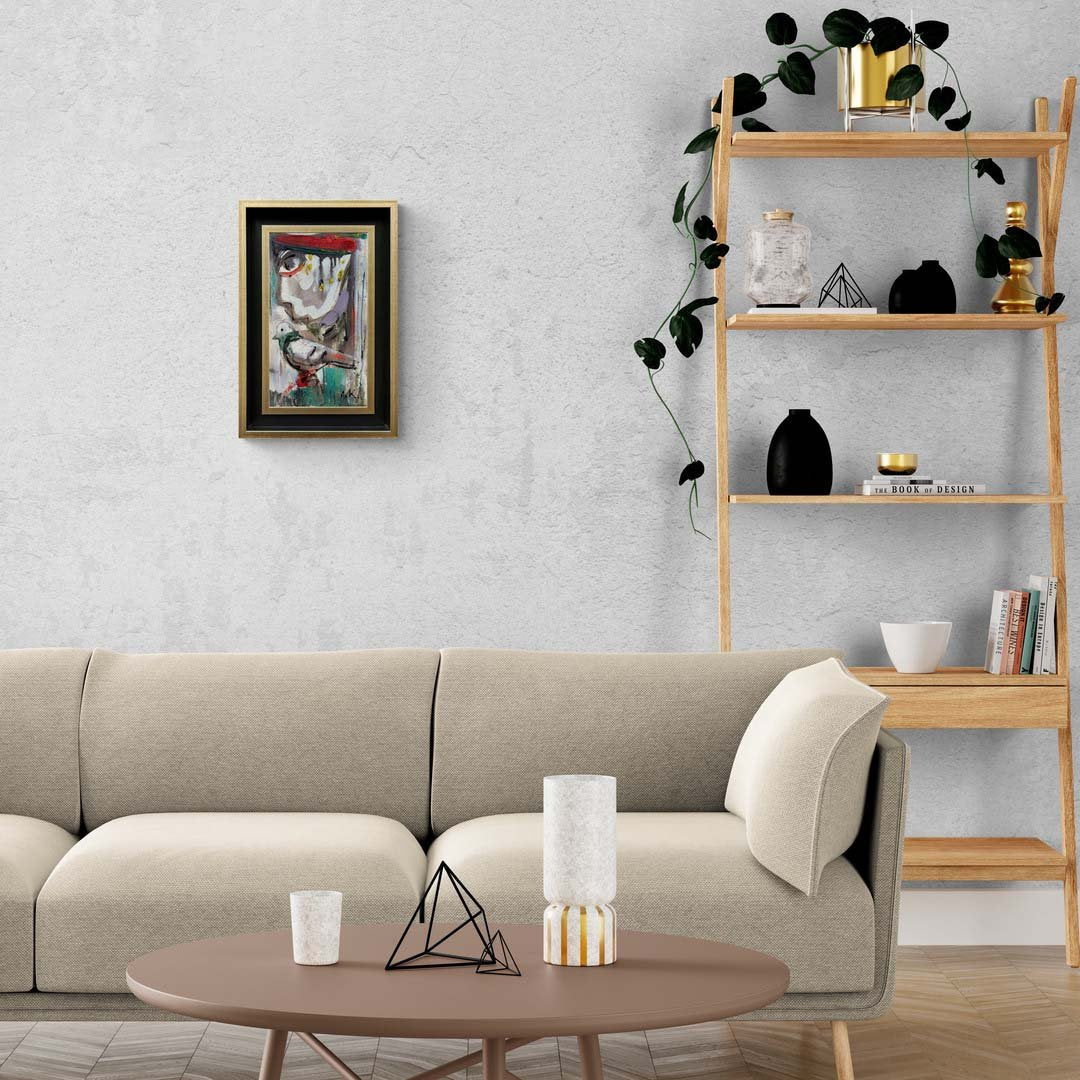 Kadının Kuş Rüyası Yağlı Boya Tablosu Simurg Sanatevi