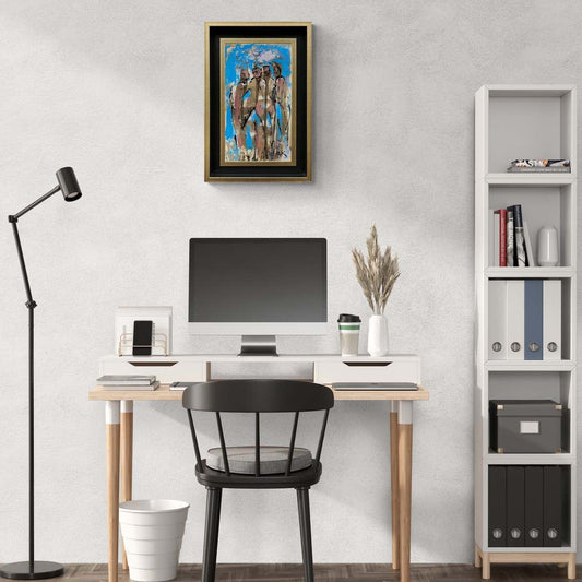 İnsanların İçseli Yağlı Boya Tablosu Simurg Sanatevi