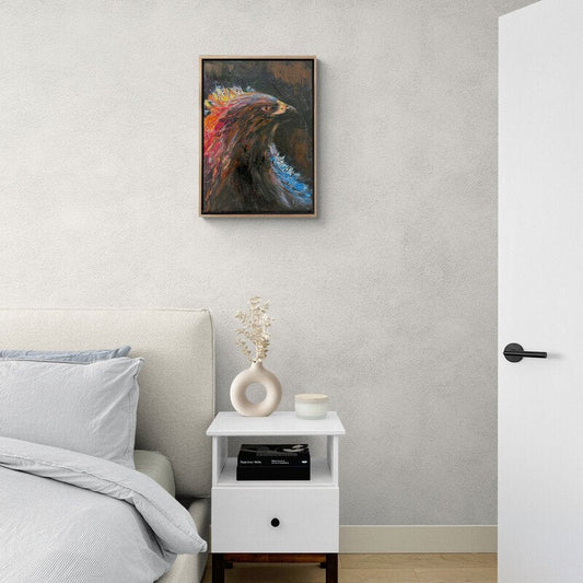 Kartalın Duruşu Yağlı Boya Tablosu Simurg Sanatevi