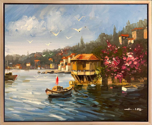 Yalının Huzuru Yağlı Boya Tablosu Simurg Sanatevi