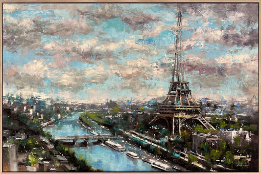Paris'te Bir Akşam Yağlı Boya Tablosu Simurg Sanatevi