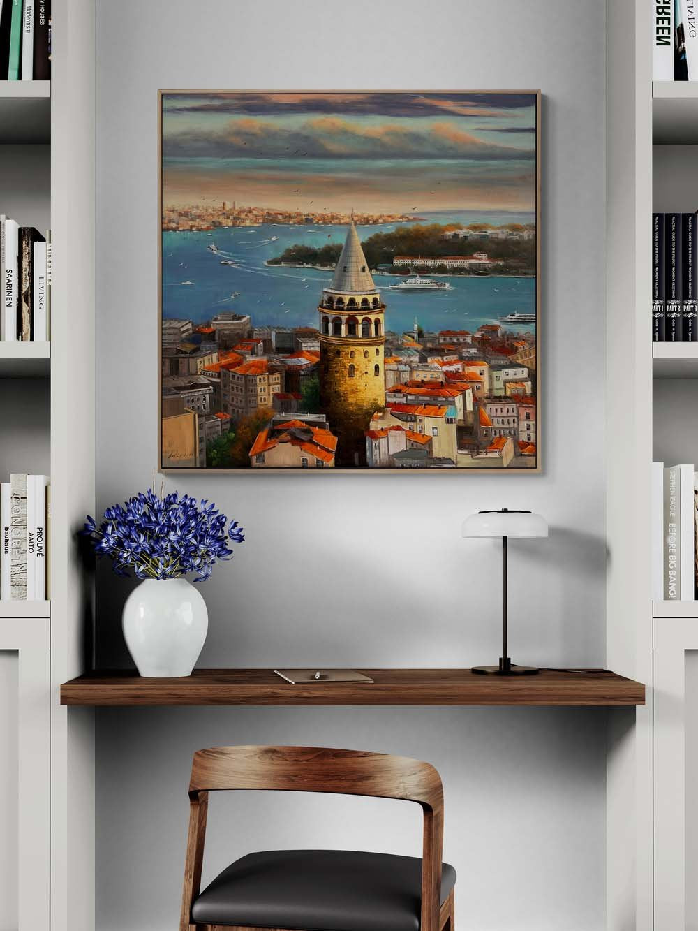 Galata’nın Ruhu Yağlı Boya Tablosu