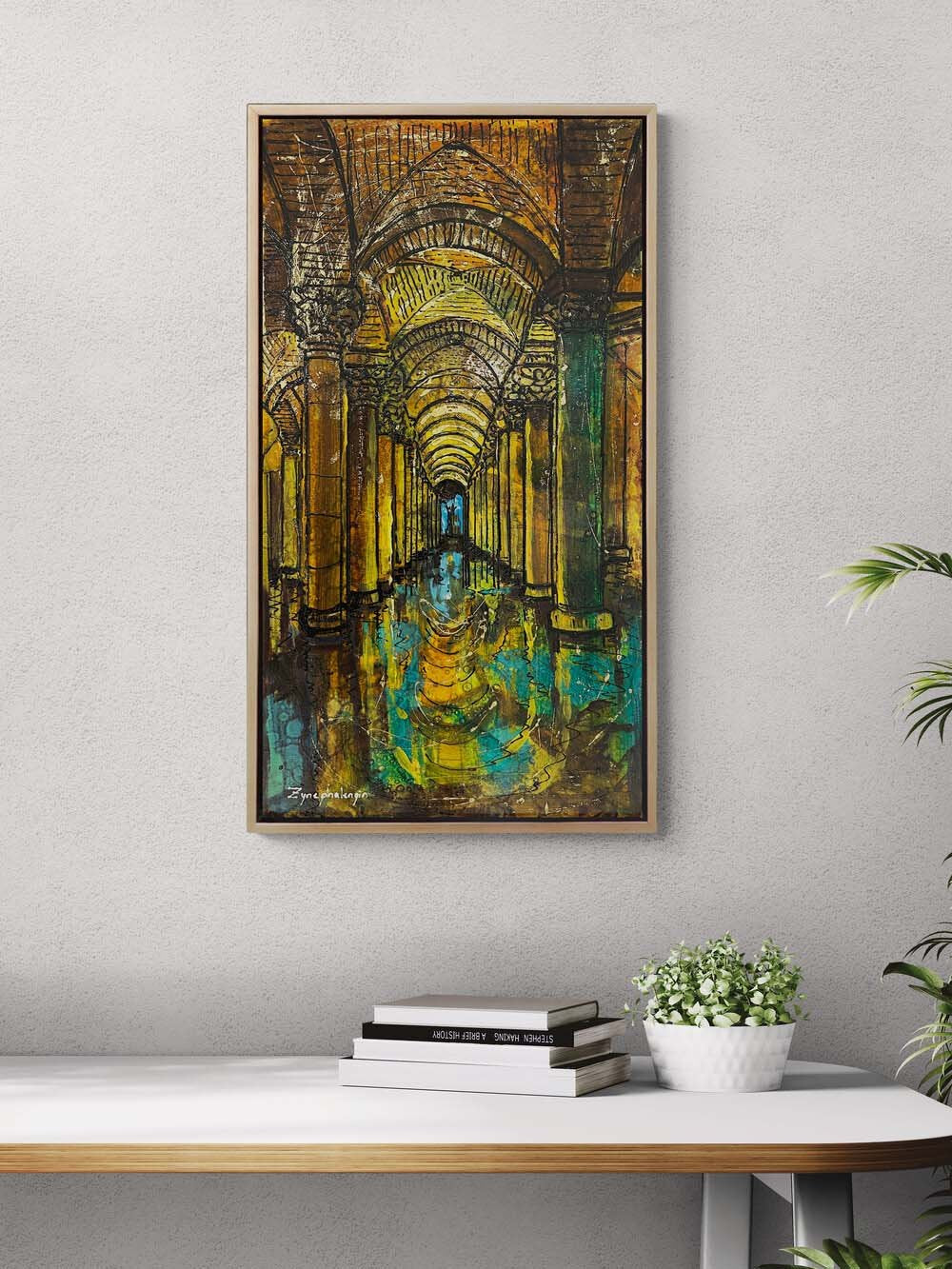 Sarnıcın Yankıları Yağlı Boya Tablosu