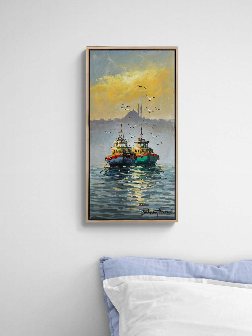 Sisli Boğaz Yağlı Boya Tablosu