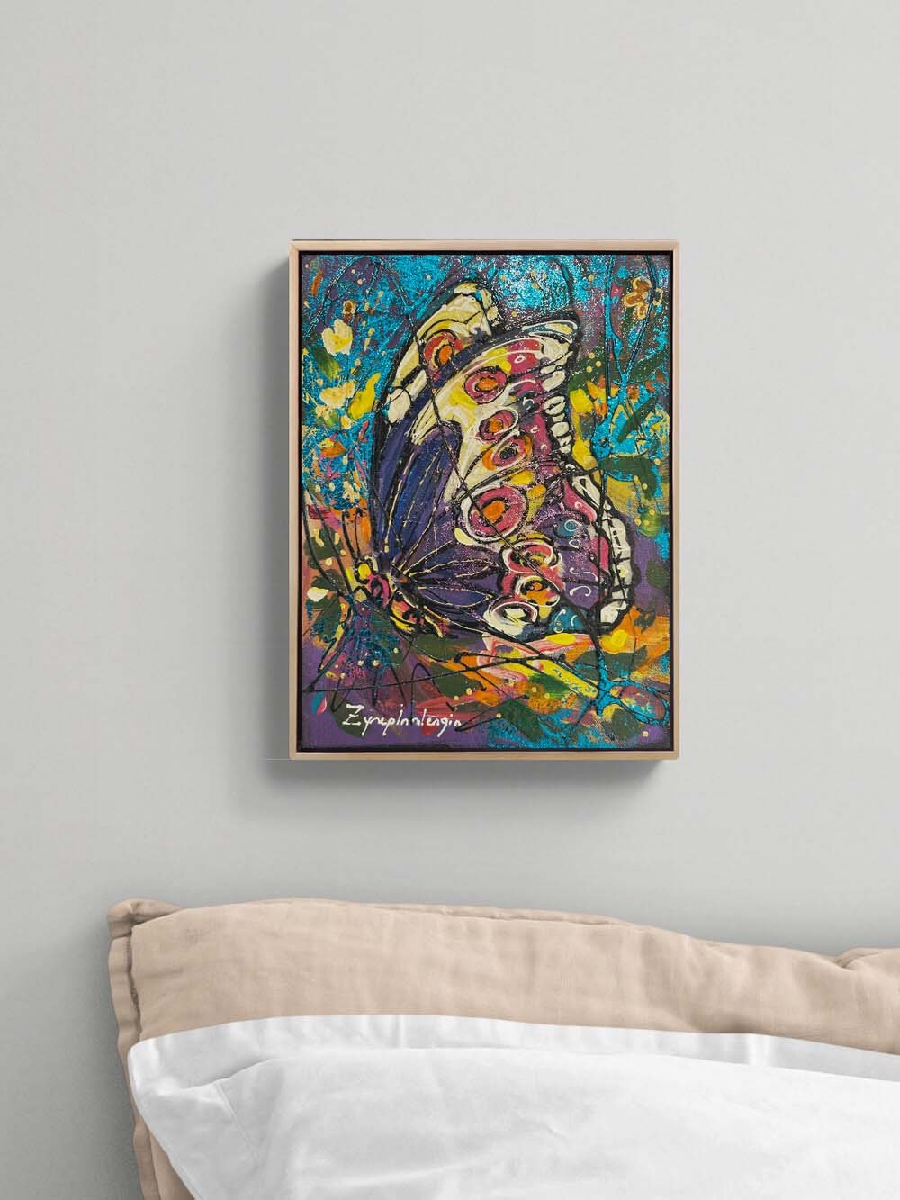 Mor Düşler Yağlı Boya Tablosu