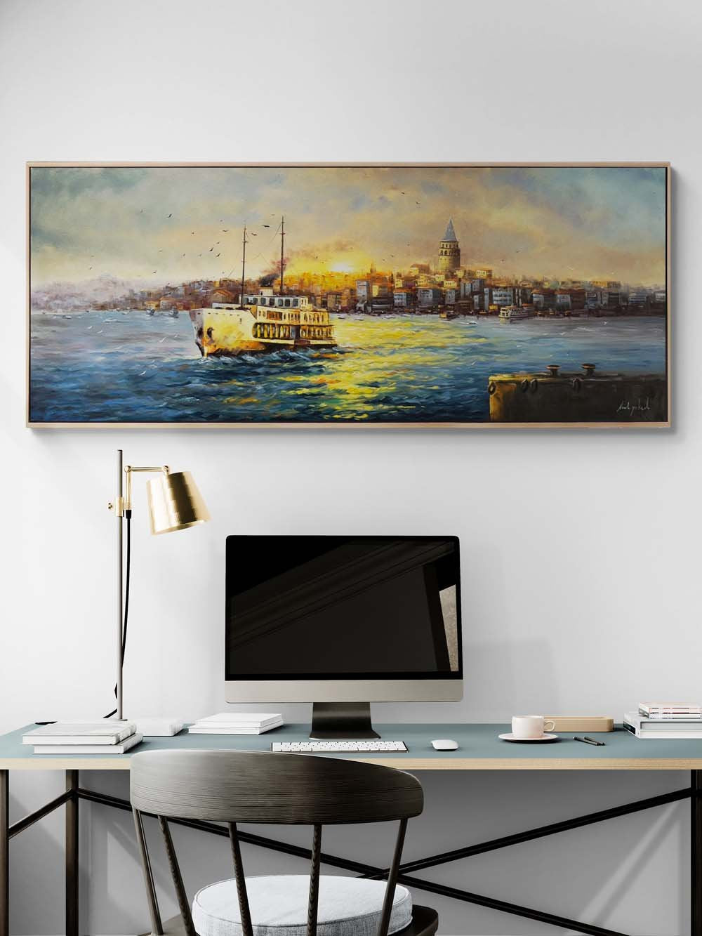 Boğazın Altın Saati Yağlı Boya Tablosu