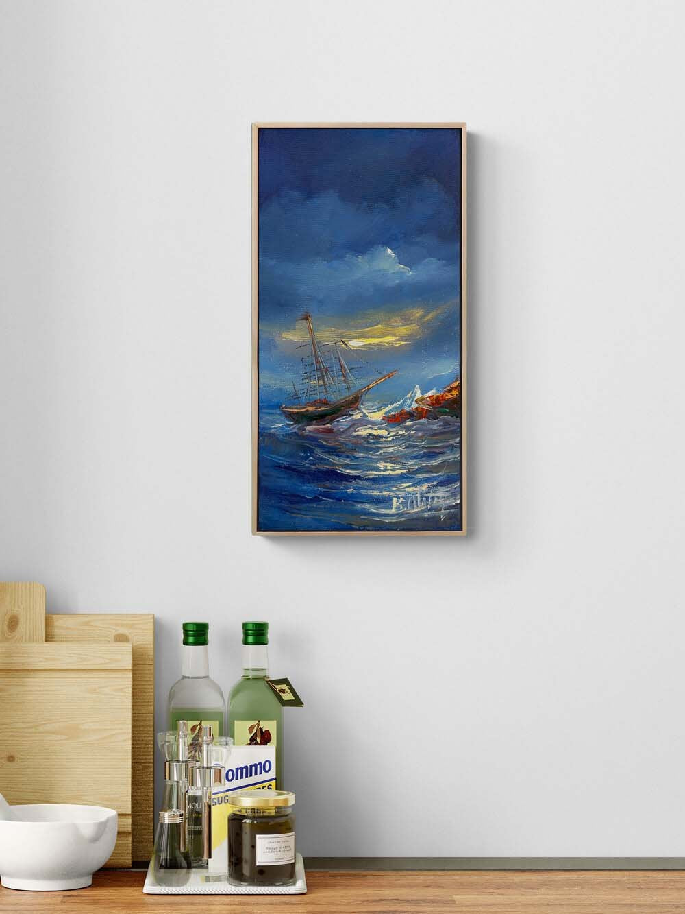 Mavinin İzinde Yağlı Boya Tablosu