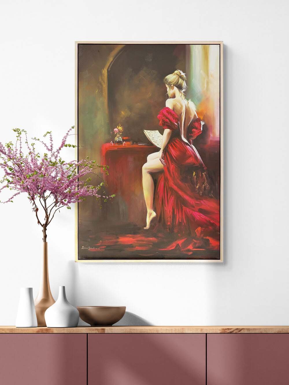 Hatıradaki Kadın Yağlı Boya Tablosu