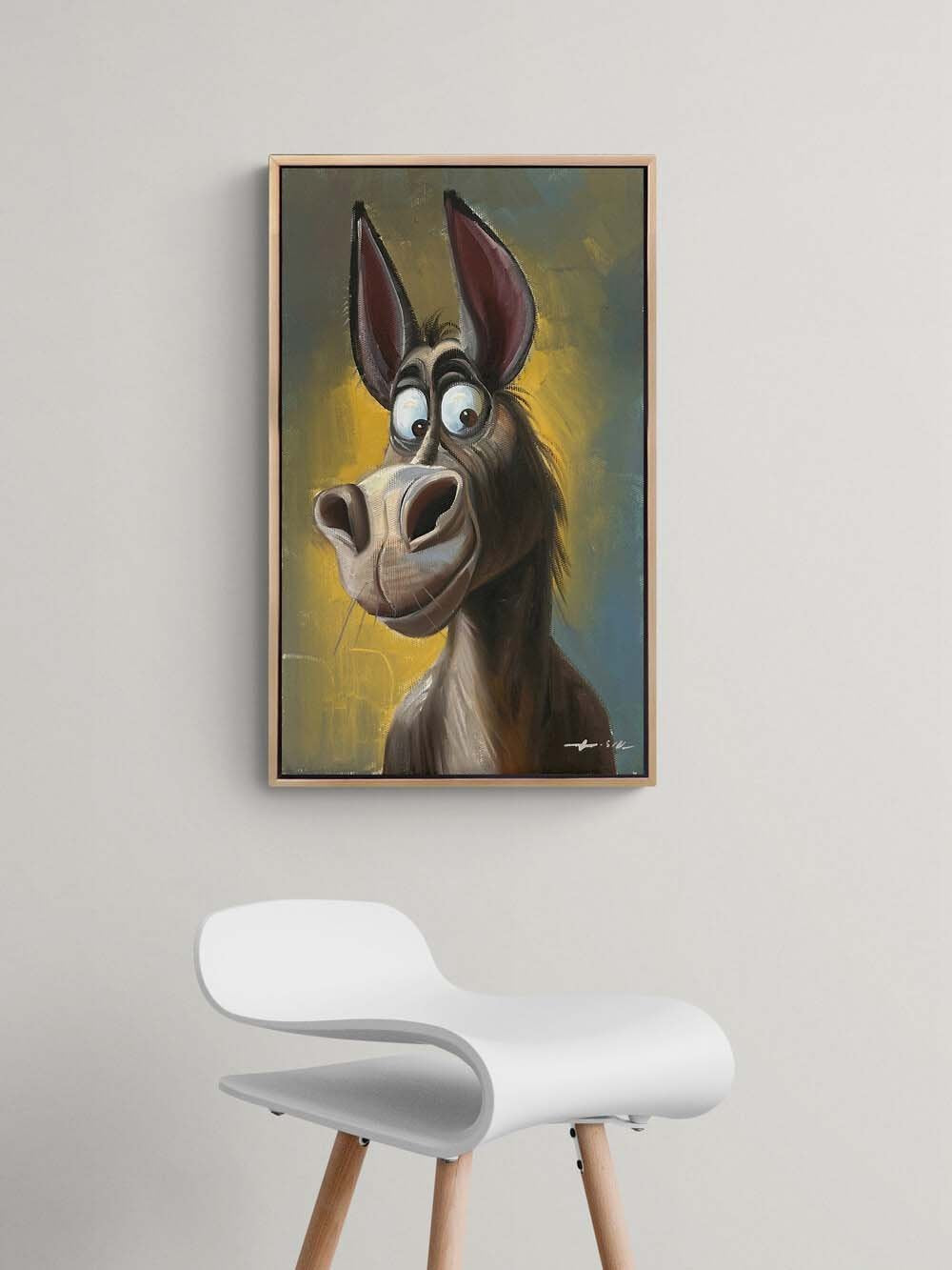 Arkadaşım Eşek Yağlı Boya Tablosu