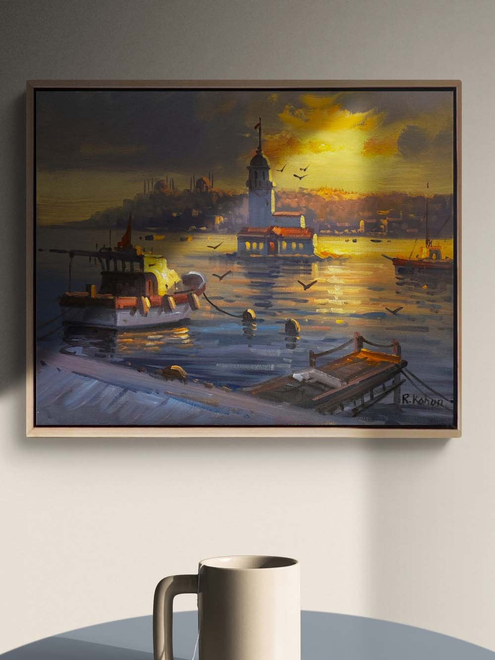 Salacakta İskele Yağlı Boya Tablosu