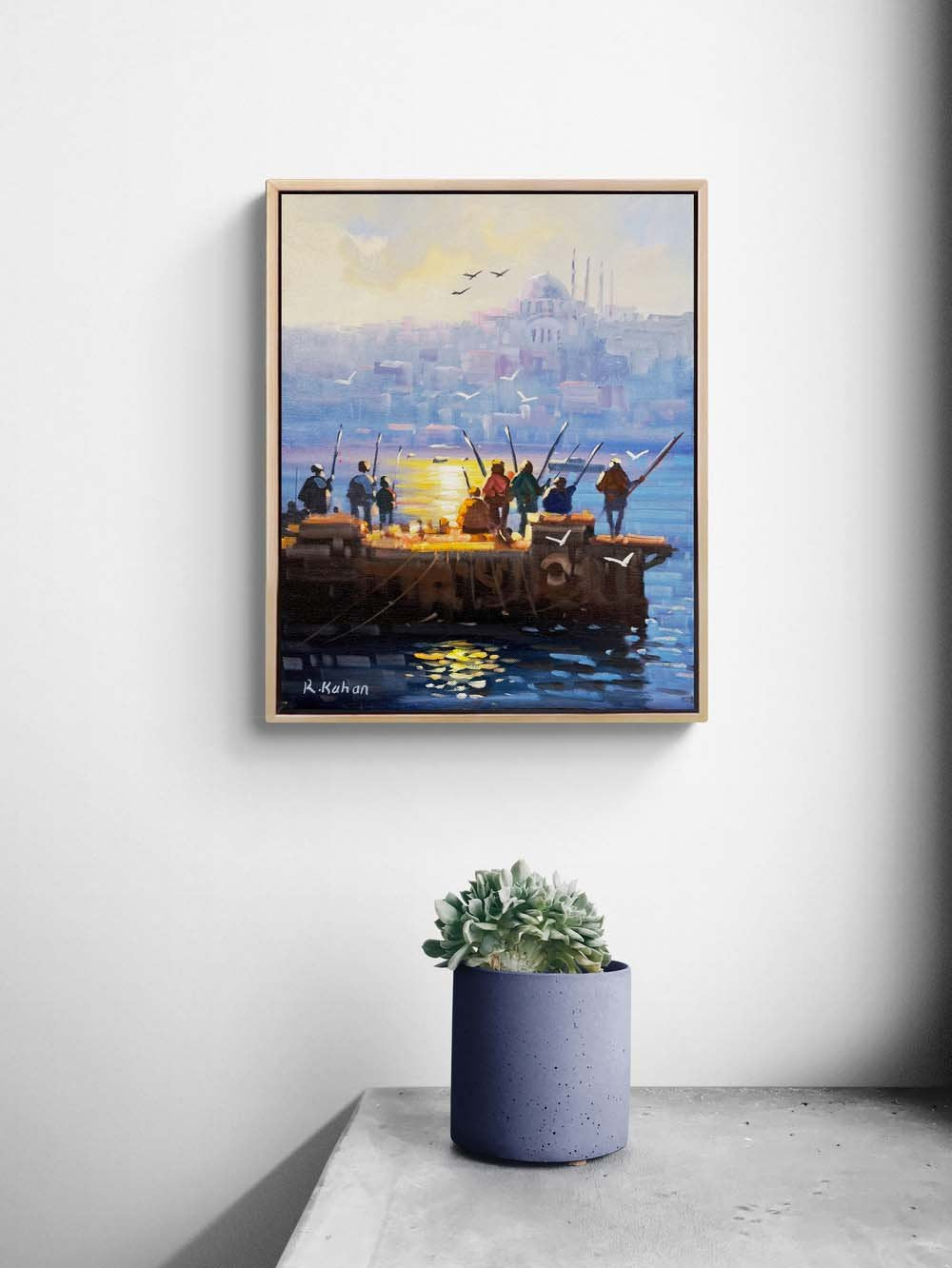 Balıkçılar Boğazda Yağlı Boya Tablosu