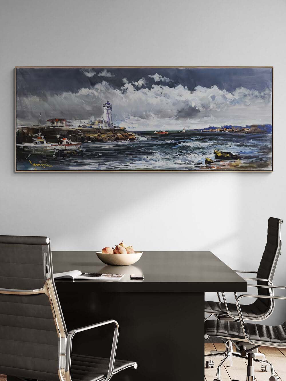 Fenerin Kıyısında Yağlı Boya Tablosu