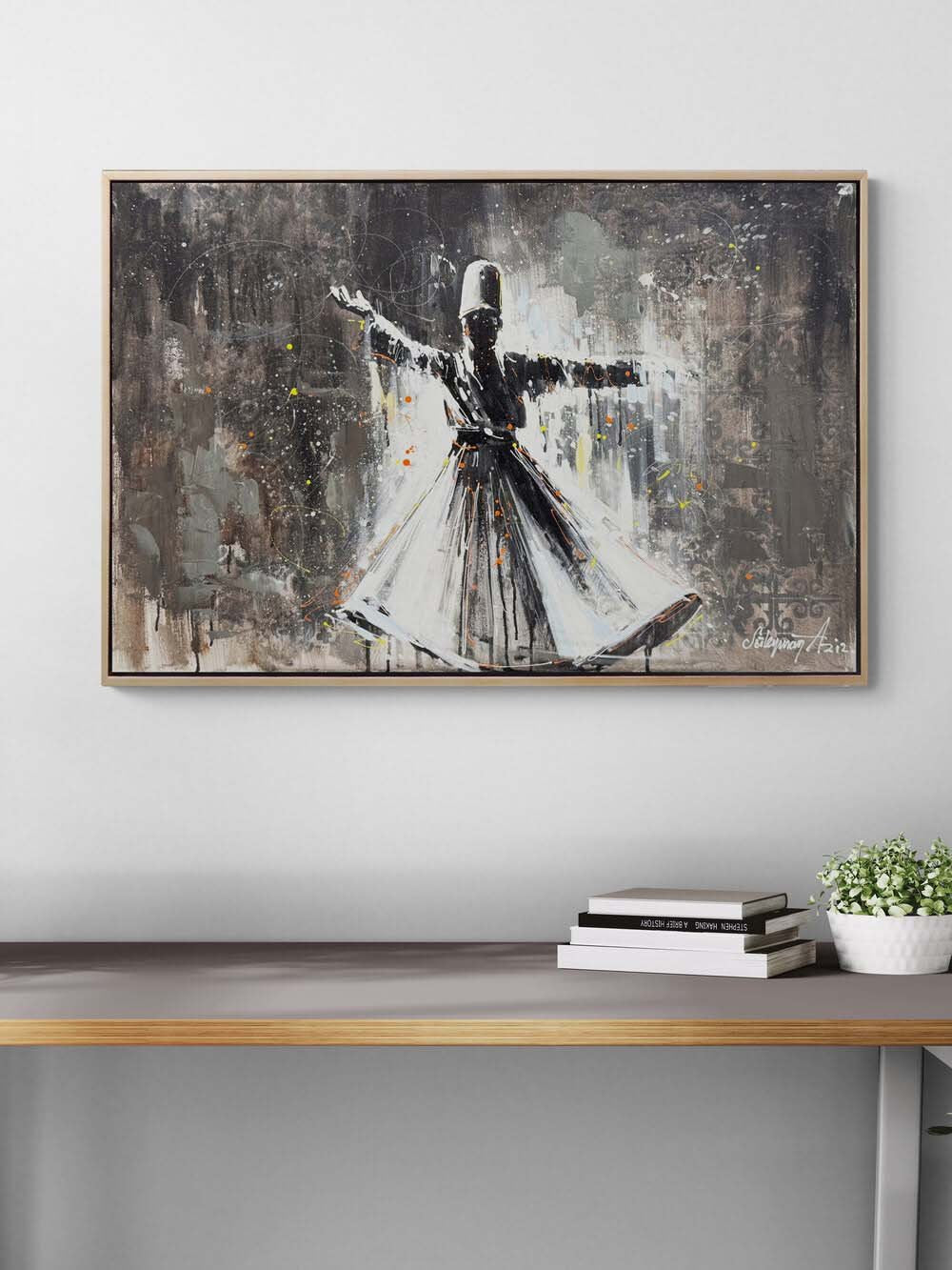 Semazenin Işığında Yağlı Boya Tablosu