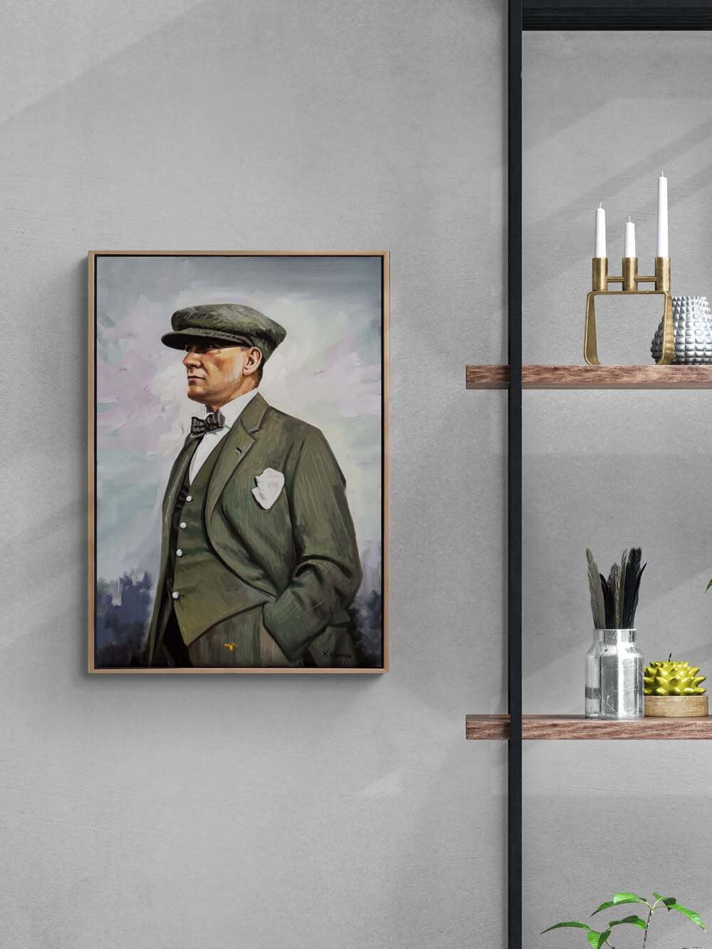 Mustafa Kemal Bakışları Yağlı Boya Tablosu