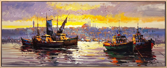 Boğazın Dokusunda Yağlı Boya Tablosu Simurg Sanatevi
