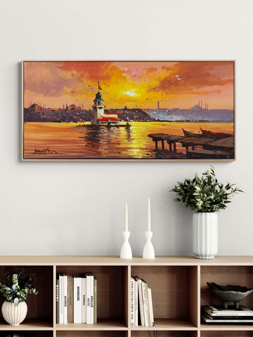 Salacak Rıhtımından Yağlı Boya Tablosu