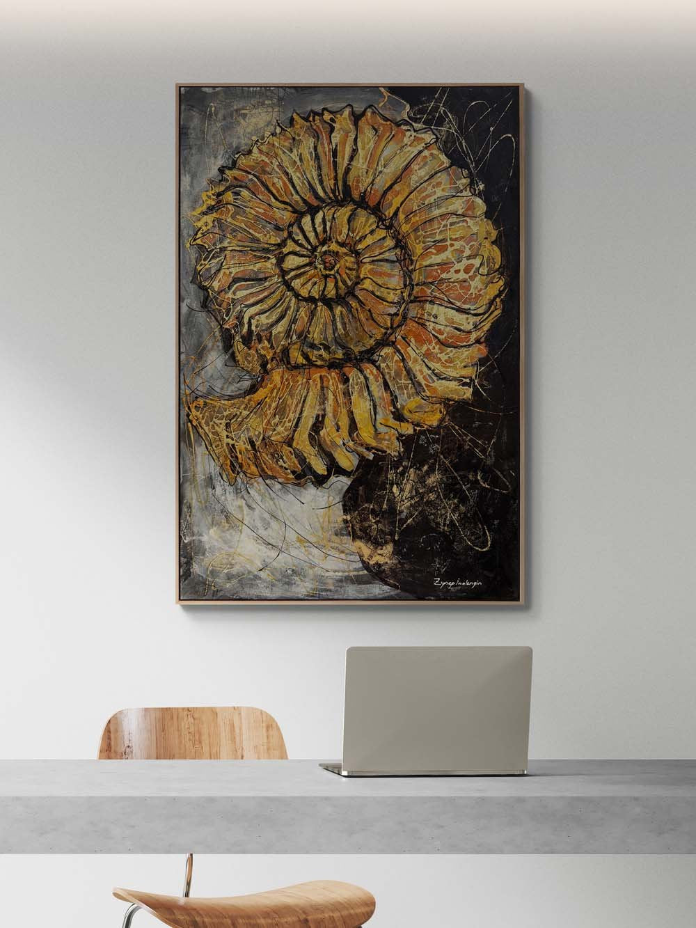 Altın Fosil Yağlı Boya Tablosu