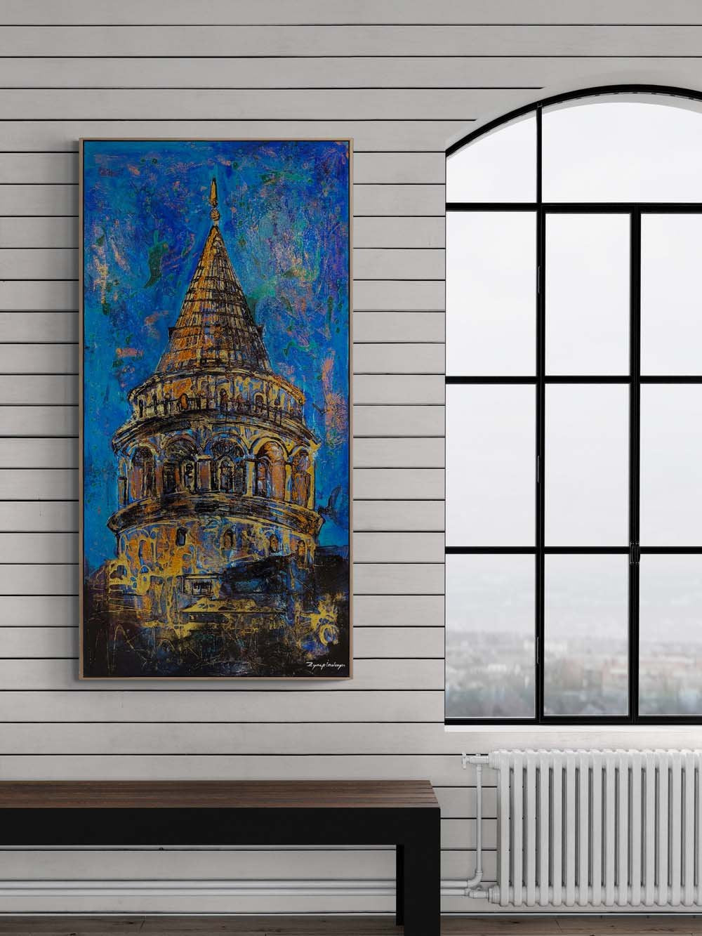 Galata’da Sabah Yağlı Boya Tablosu