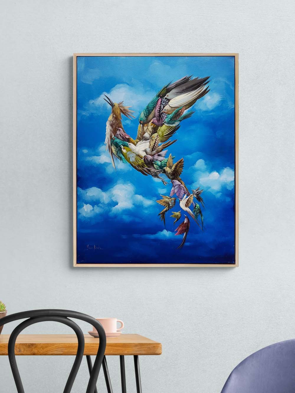 Anka Kuşu'nun Uyanışı Yağlı Boya Tablosu