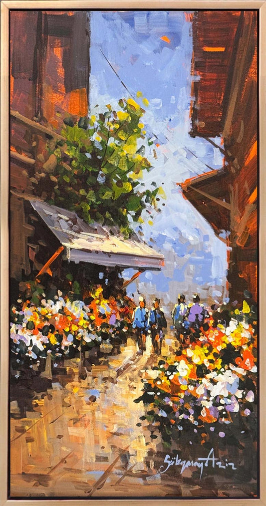Bahar Sokağı Yağlı Boya Tablosu Simurg Sanatevi