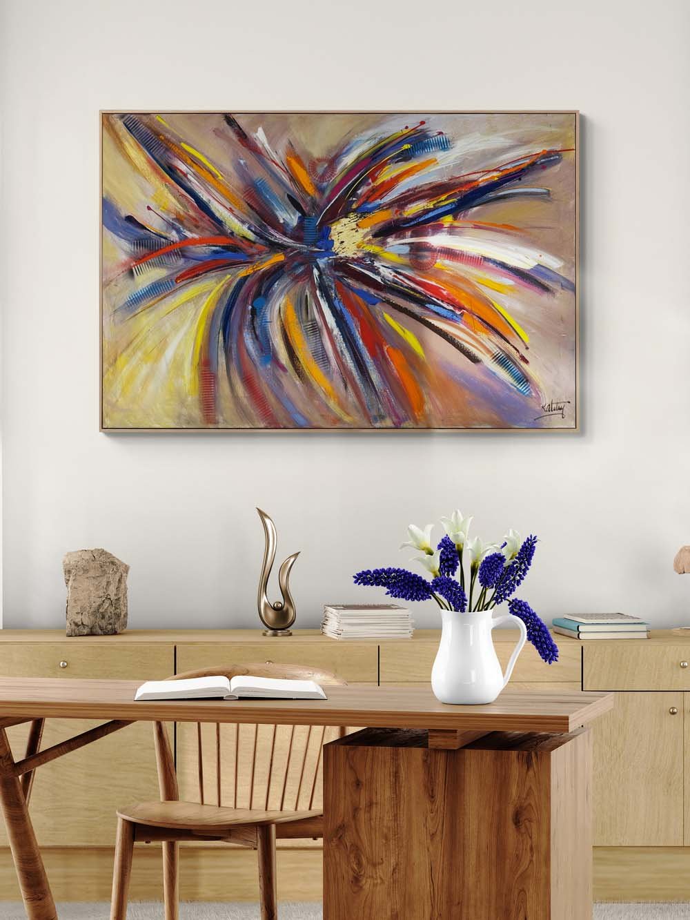 Işığın İzinde Renkler Yağlı Boya Tablosu