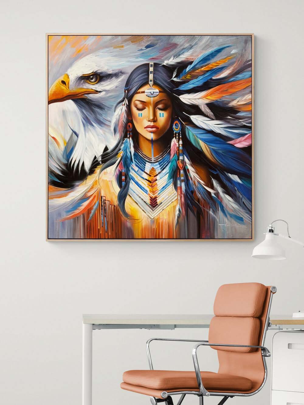 Rüzgarın Kızı Yağlı Boya Tablosu