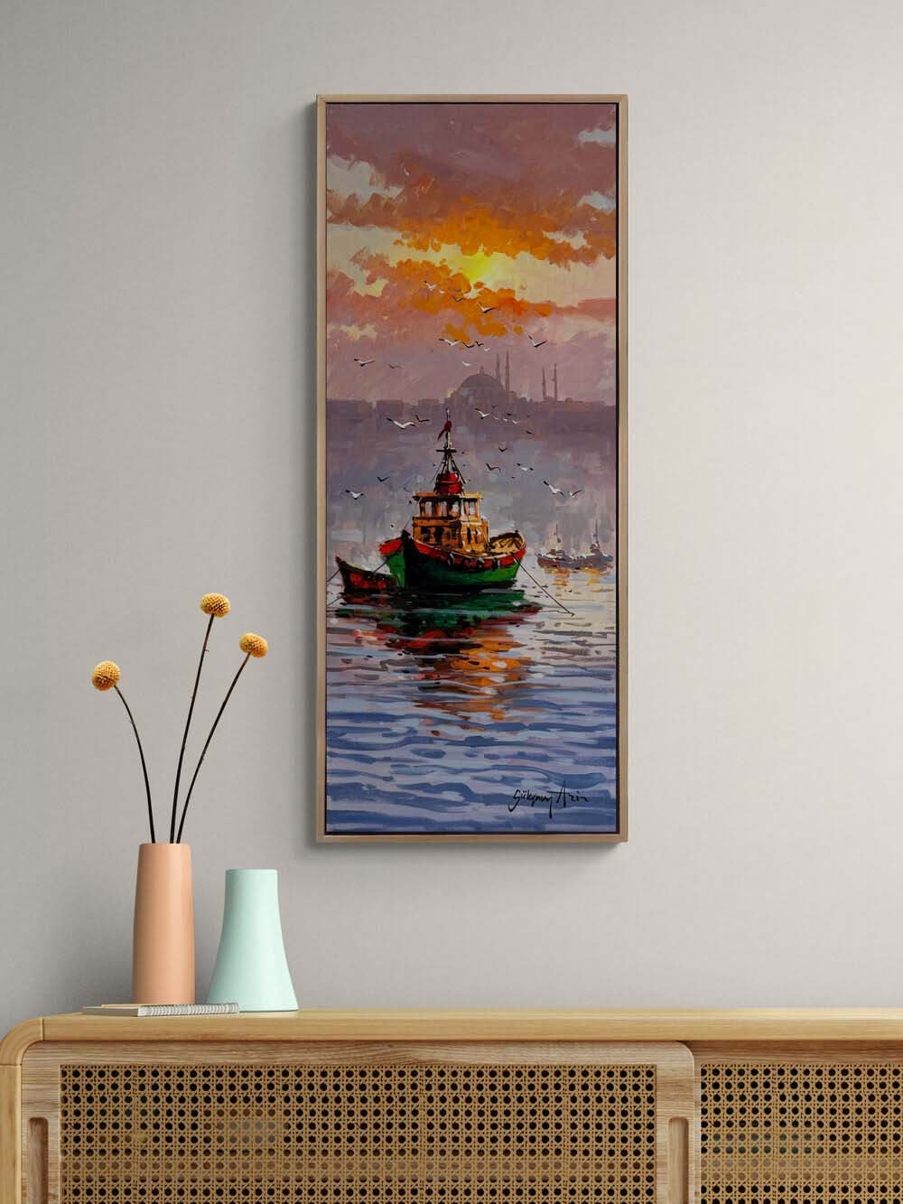 Kızıl İstanbul Yağlı Boya Tablosu