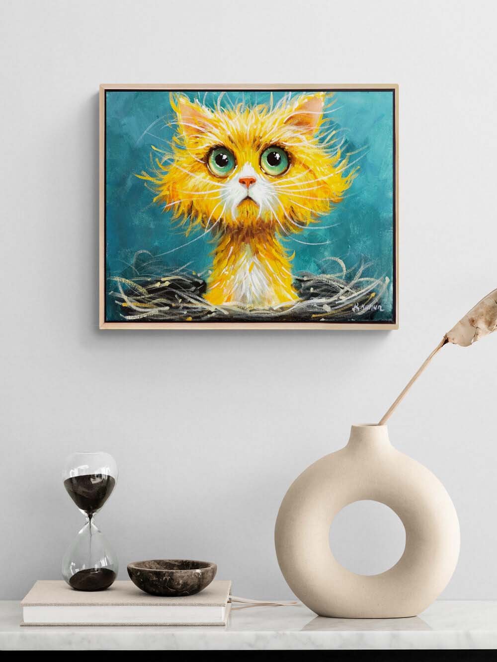 Meraklı Bakış Yağlı Boya Tablosu