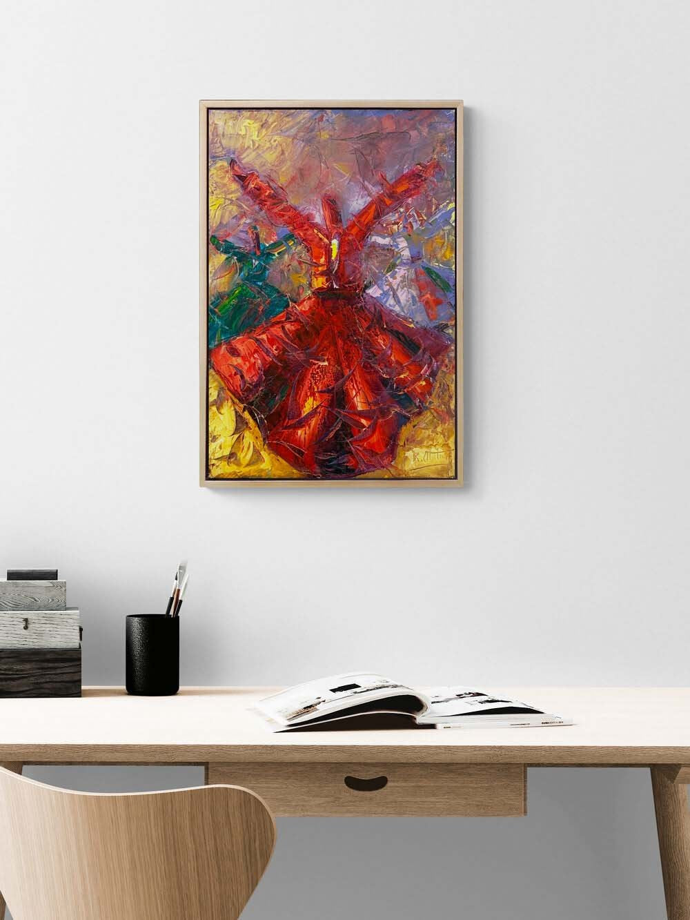 Ruhun Dönüşü Semazenler Yağlı Boya Tablosu