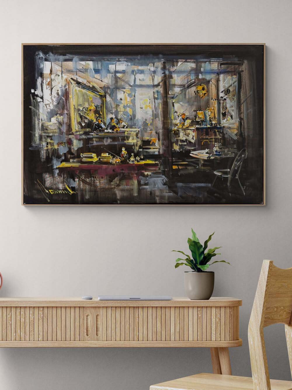 Atölyenin Kalbi Yağlı Boya Tablosu