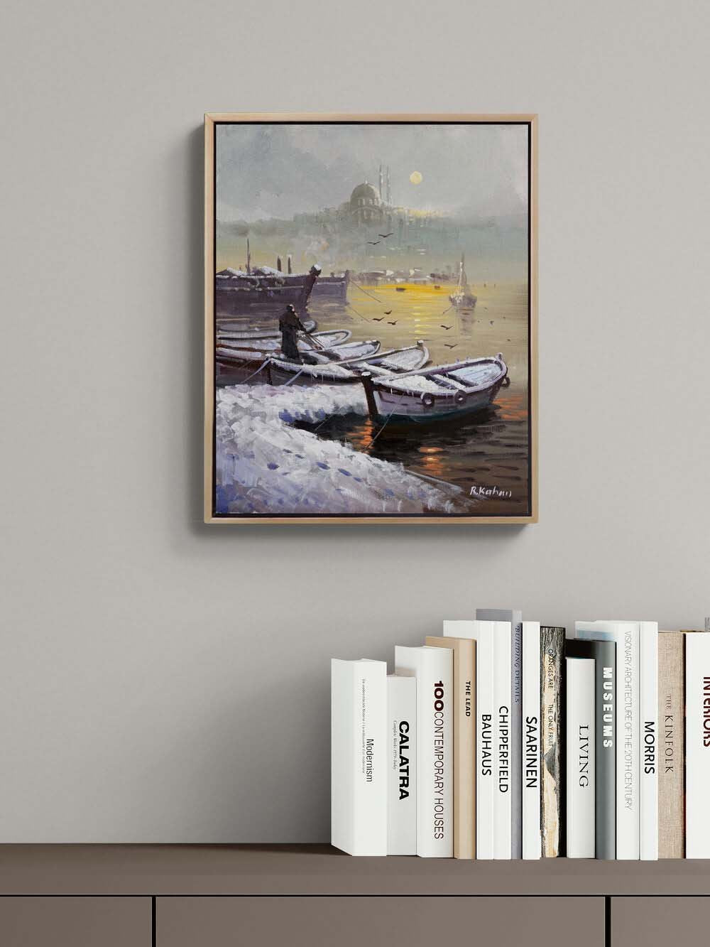 Kış Zamanı Boğaz Yağlı Boya Tablosu