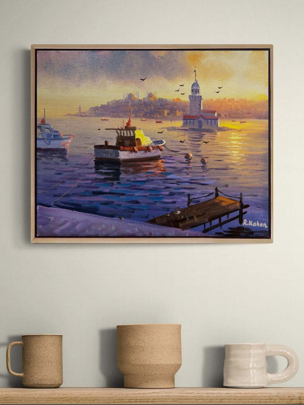 İstanbul Akşamı Yağlı Boya Tablosu