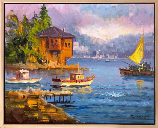 Yalıları Hatırası Yağlı Boya Tablosu Simurg Sanatevi