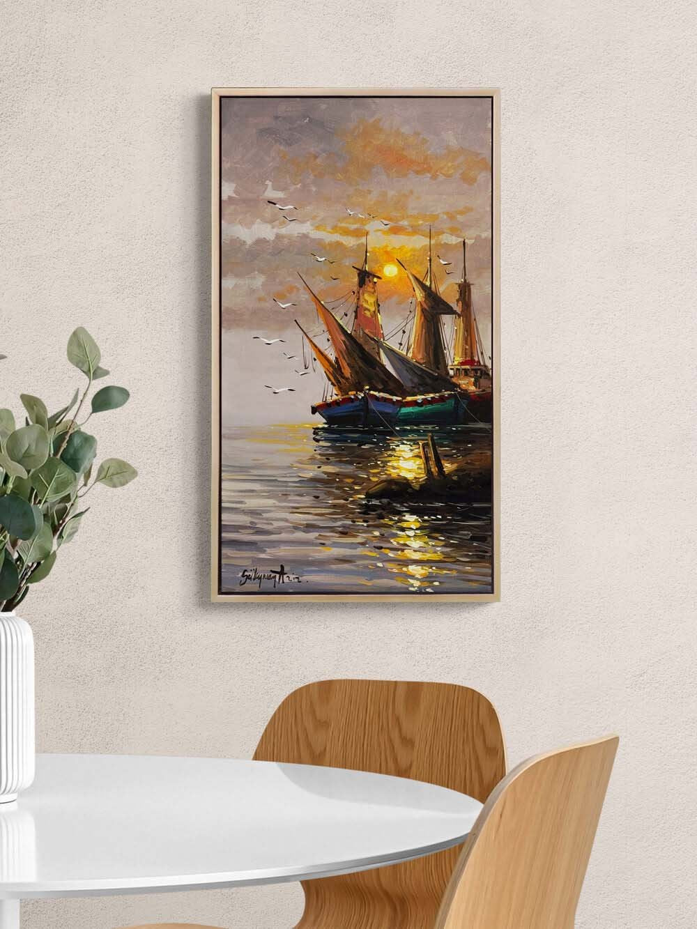 İstanbul’un Mavi Yüzü Yağlı Boya Tablosu