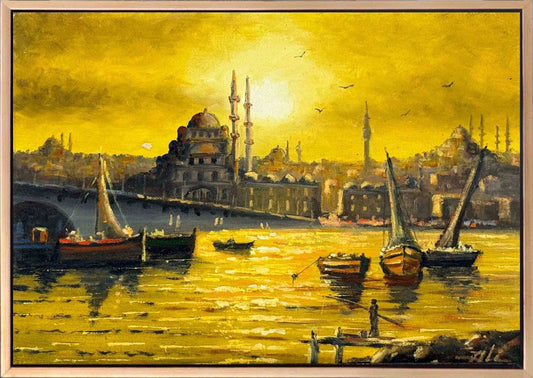 Eminönüne Karşı Yağlı Boya Tablosu Simurg Sanatevi