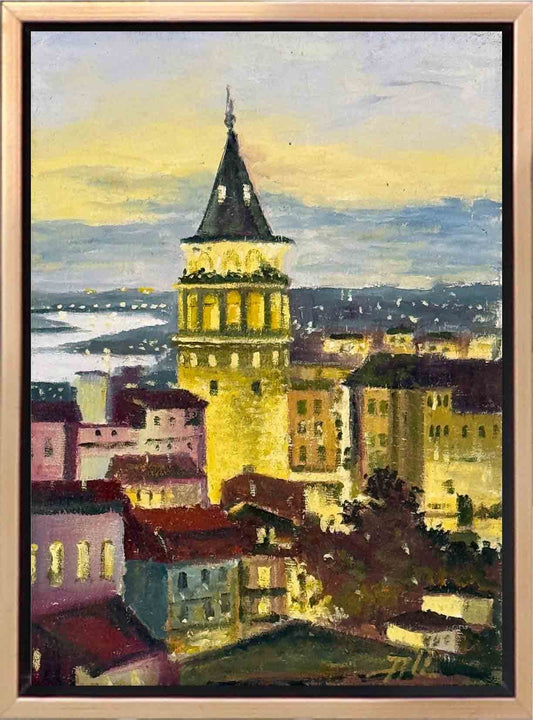 Galata’da Akşam Rüzgârı Yağlı Boya Tablosu Simurg Sanatevi