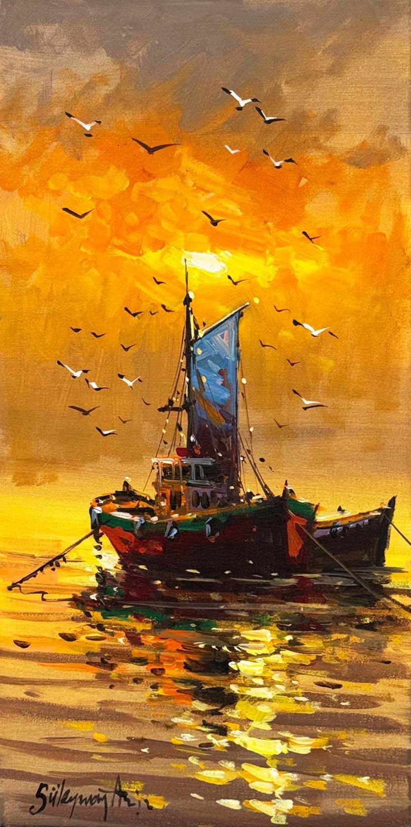 Canlı Kıyılar Yağlı Boya Tablosu