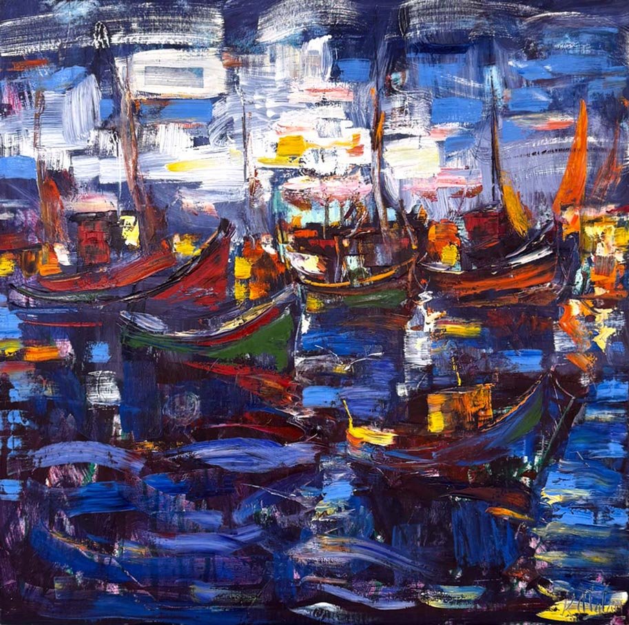 Akşam Yansımaları Yağlı Boya Tablosu