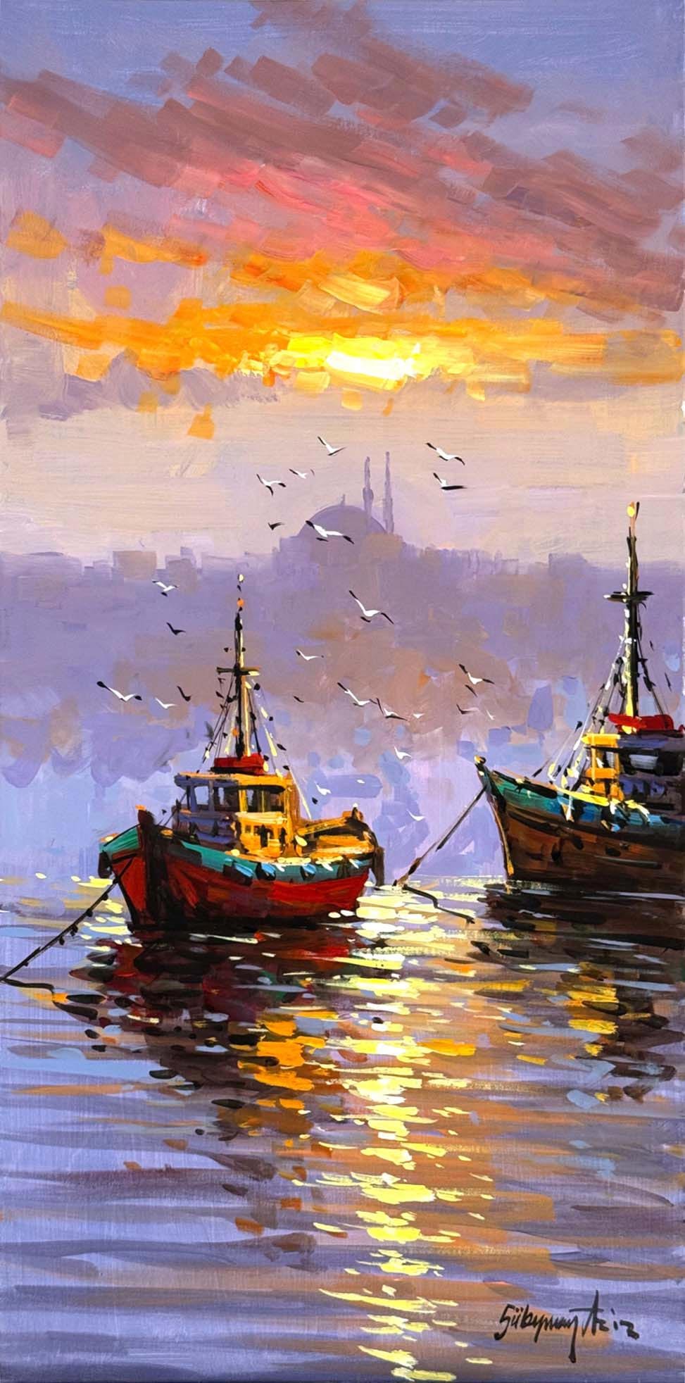 Akşam Rüzgarı Yağlı Boya Tablosu