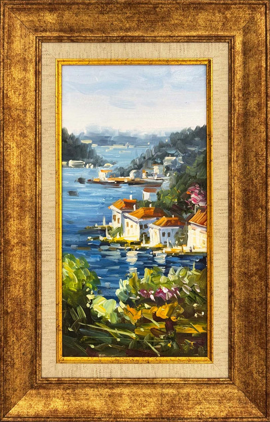 Boğazda Yalıların Baharı Yağlı Boya Tablosu