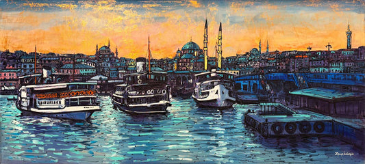 Boğaz’ın Durgun Suları Yağlı Boya Tablosu Simurg Sanatevi