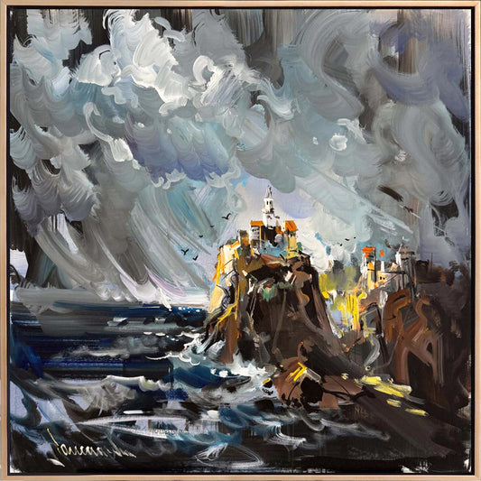 Sisli Mavi Sular Yağlı Boya Tablosu